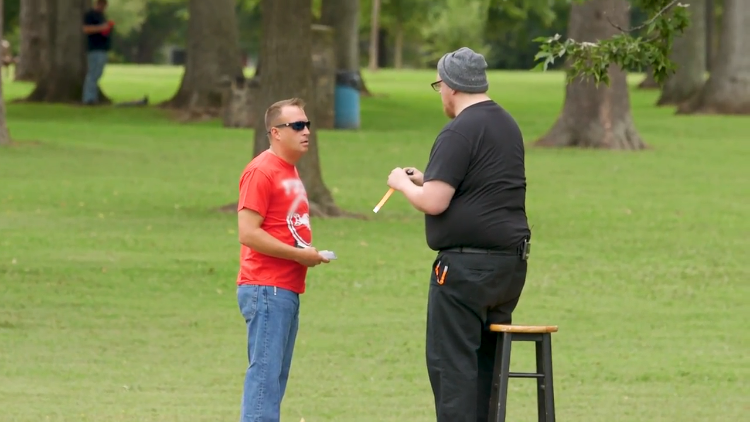 An Unnecessary Bouncer Confuses People by Confronting Them at Donut Shops, Parks, and Sidewalks