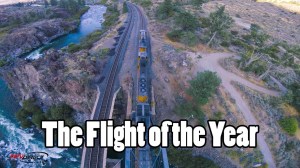 Dizzying Footage From a Drone Performing Amazing Looping Tricks Above Trains, Bridges and Mountains,