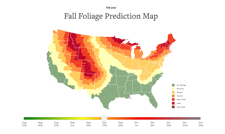 Fall Foliage Map 2017
