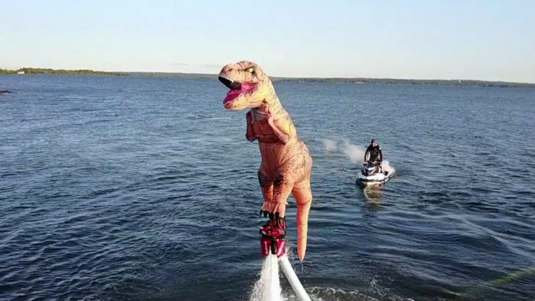 Flyboarding T-Rex