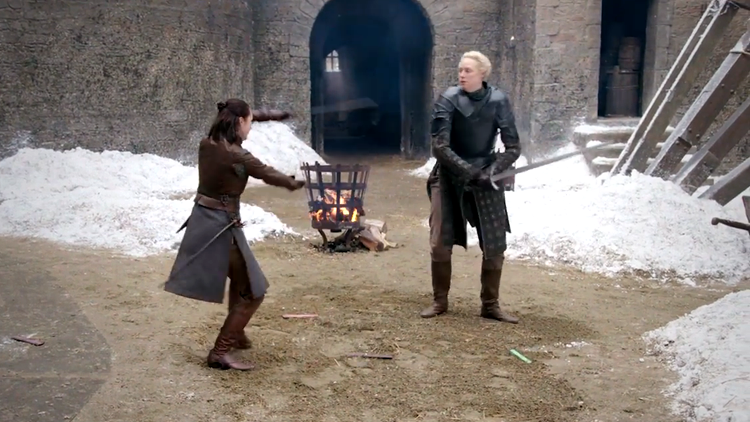 How Arya Stark and Brienne of Tarth's Epic Sparring Match Was Brought