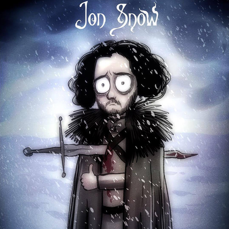 Jon Snow Tim Burton Game of Thrones