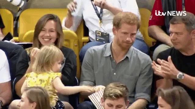 Toddler Steals Prince Harry Popcorn