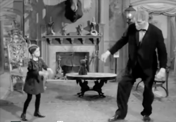 Wednesday and Lurch Dancing to Blitzkrieg Bop