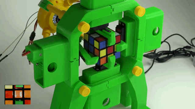 A 3D Printed Rubik's Cube Solving Robot Powered by Raspberry Pi