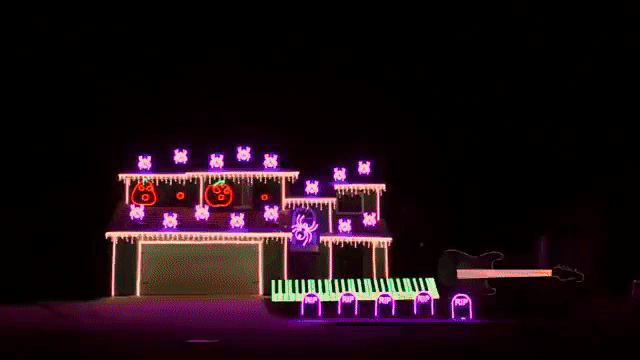 A Spooktacular 'Nightmare Before Christmas' Light Show Synced to the Song 'This Is Halloween'