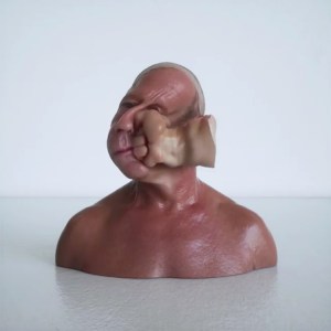 Animation of a Realistic Rubber Face Getting Punched by a Flying Rubber Fist