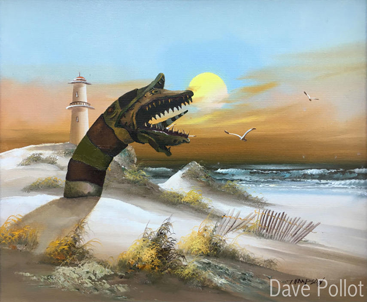 Artist Adds More Pop Culture Characters and Objects to Old Thrift Store Paintings