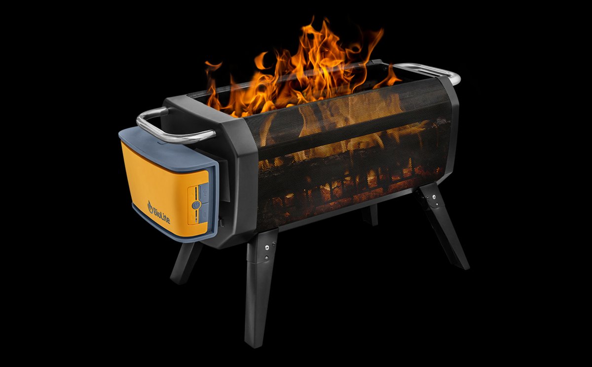BioLite FirePit, A Portable Smokeless Wood Burning Device for Cooking