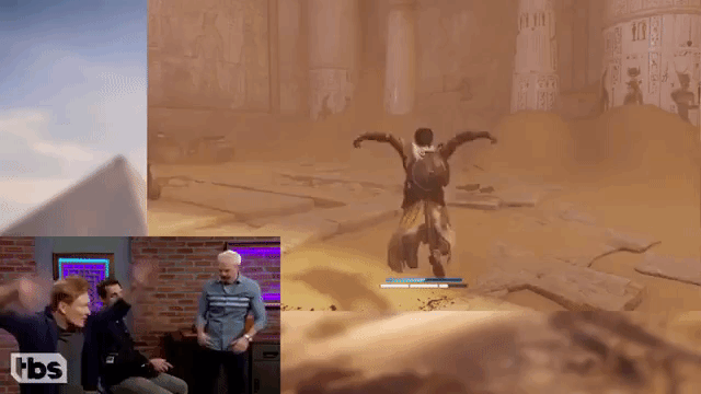 Conan O'Brien Plays 'Assassin's Creed Origins' With Quarterback Aaron Rodgers on Clueless Gamer