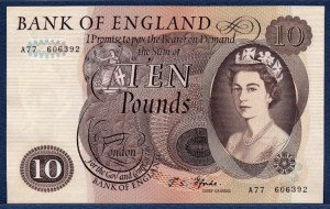 Queen Elizabeth 10 pound note