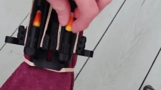 How to Make a Wrist Mounted Double Barrel Candy Corn Launcher
