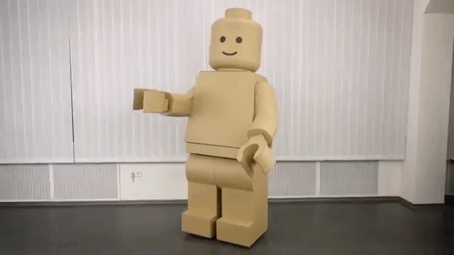 How to Make Giant, Fully Functional LEGO Minifigure Costume From Cardboard