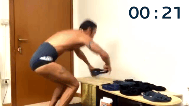 Italian Man Sets Guinness World Record for Putting on the Most Pairs of Underwear in 30 Seconds
