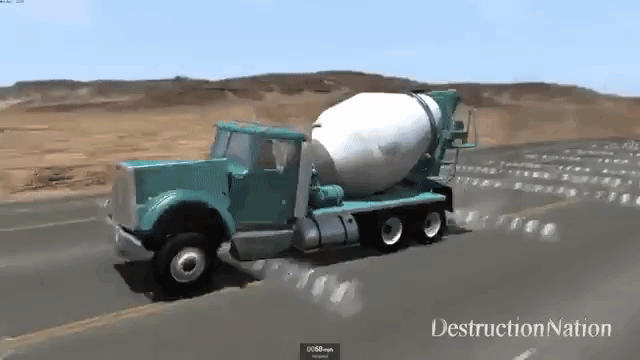 Virtual Vehicles Drive Over 100 Consecutive Speed Bumps at High Speeds in 'BeamNG.drive'