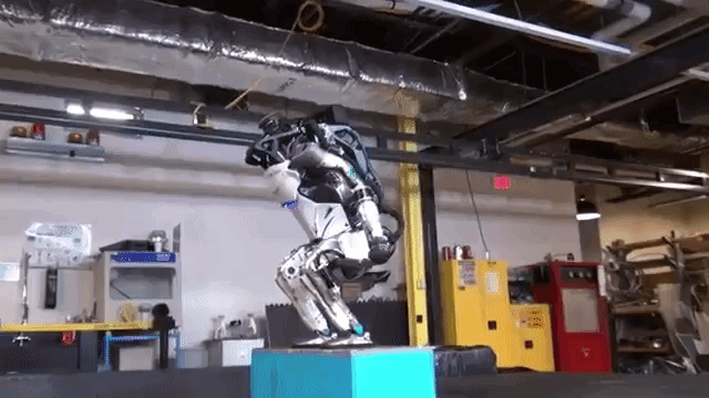 Atlas Robot Jumping and Doing a Backflip