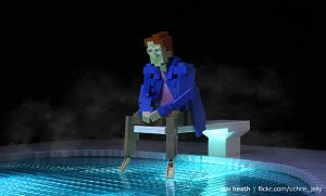 Barb Sits at the Pool in a Stranger Things Scene Recreated Using LEGO