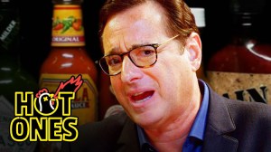Bob Saget Shares Full House Secrets and Hiccups While Eating Progressively Spicy Wings