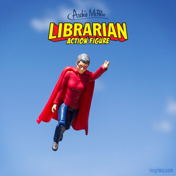 Librarian Action Figure Flying
