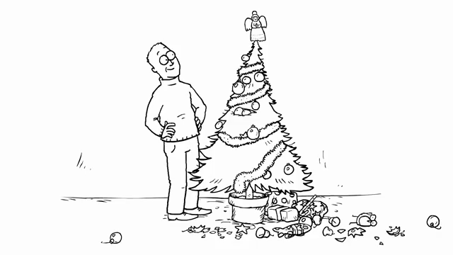 simon's cat xmas tree