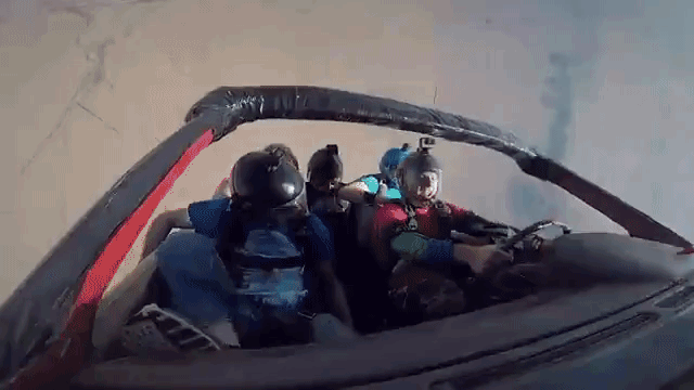 Skydiving Out of Cars