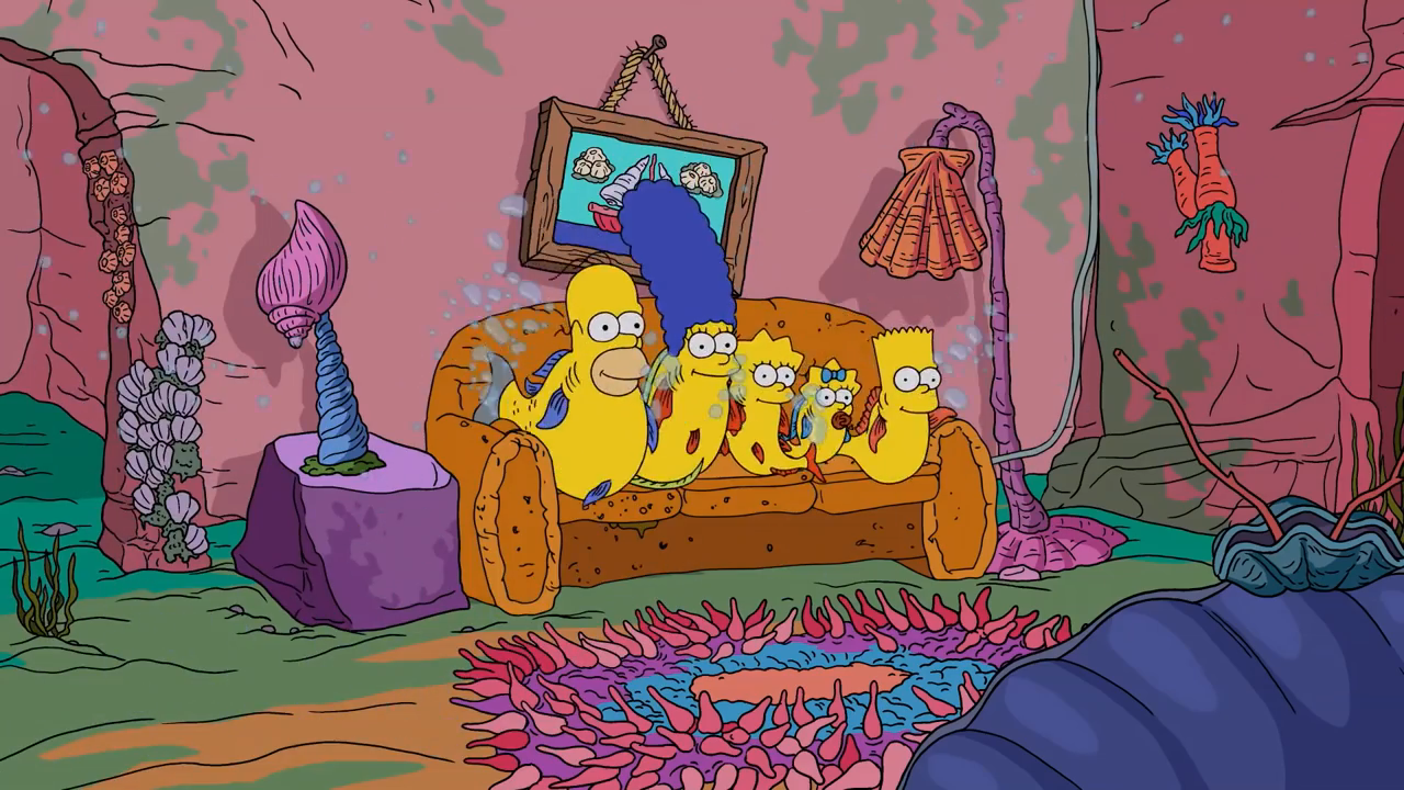 The Simpsons and Springfield Are Turned Into Sea Creatures in