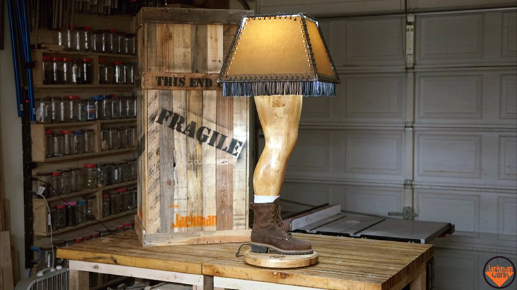 Woodworker Makes a Manly Replica of the Leg Lamp From 'A Christmas Story'