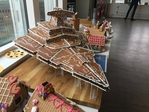 A Dangerously Delicious Imperial Star Destroyer Made Out of Gingerbread and Icing