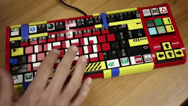 A Functioning Mechanical Keyboard Built Out of LEGO
