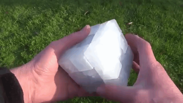 A Functioning Rubik's Cube Made Out of Ice