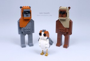 A Porg From Star Wars The Last Jedi Recreated Using LEGO