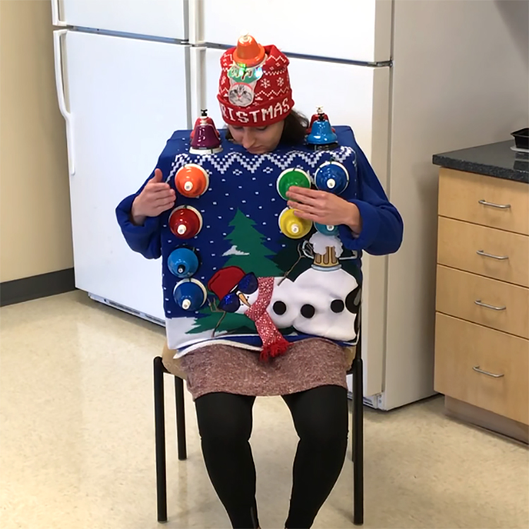 Carol of the Bells Played on an Ugly Christmas Sweater Equipped With Bells