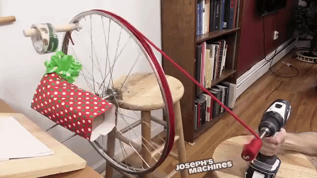 Creatively Absurd Gift Wrapping and Christmas Tree Decorating Machines