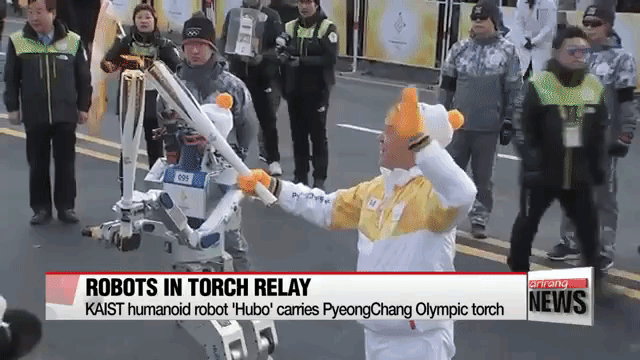 HUBO the Humanoid Robot Carried the Olympic Torch in Daejeon, South Korea