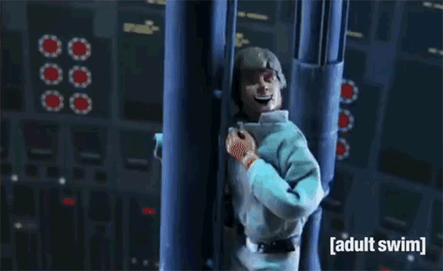 Luke Skylwalker's Face-to-Helmet Moments With Darth Vader on Robot Chicken