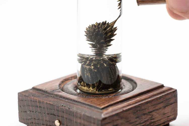 Nano Tree, An Elegant Wood and Glass Sculpture Filled With