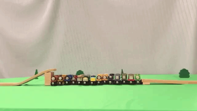 Thomas the Tank Engine and Friends Perform Sick Stunts on Wooden Train Tracks