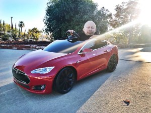 Verne Troyer Unboxes and Drives Radio Flyer's Tesla Model S Battery Powered Ride-On Car for Kids