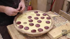 Woodworker Makes a Tasty Looking Pepperoni Pizza Out of Wood