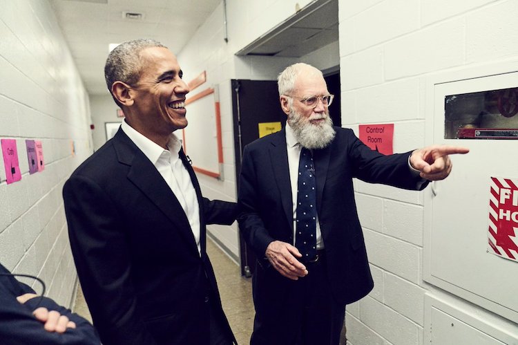 David Letterman and Barack Obama
