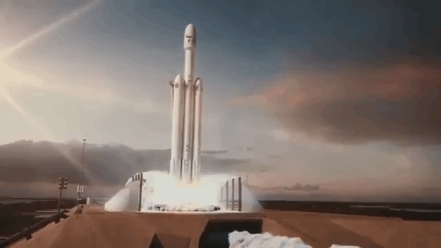 Falcon Heavy Launch Animation