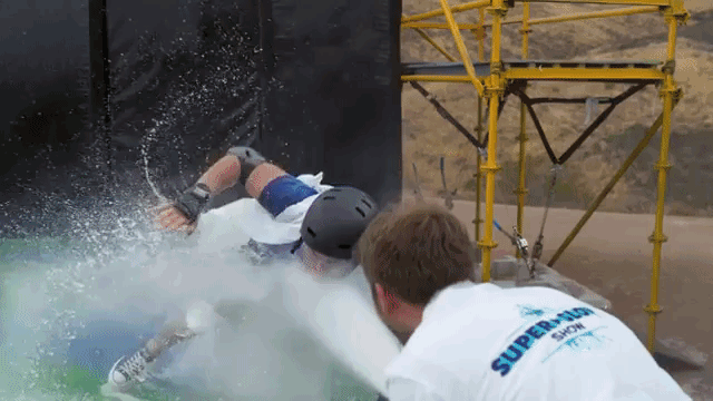 Getting Hit With Water From a High-Pressure Firehose in Super Slow Motion