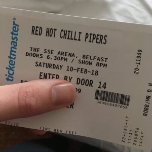 Red Hot Chilli Pipers Ticket