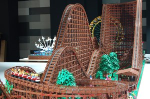 The World's Largest Lego Wooden Roller Coaster
