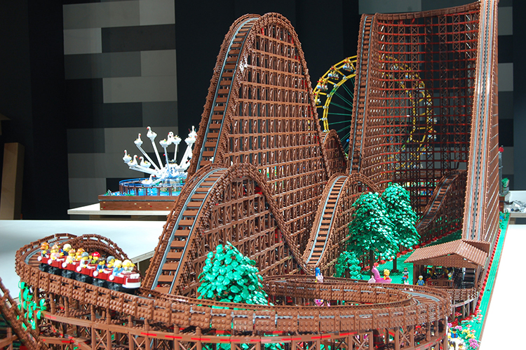 The Worlds Largest Lego Wooden Roller Coaster