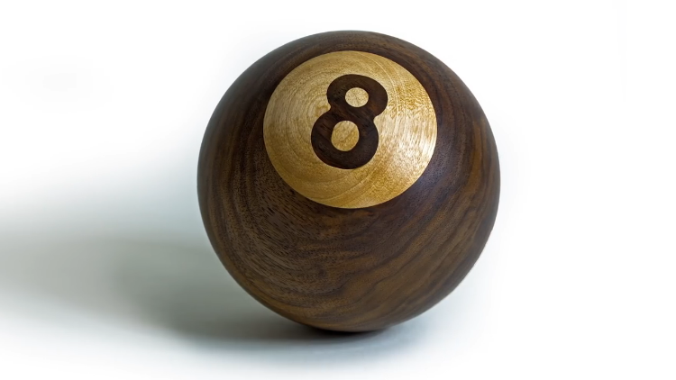 Woodworker Turns a Chunk of Walnut Into a Beautiful 8-Ball