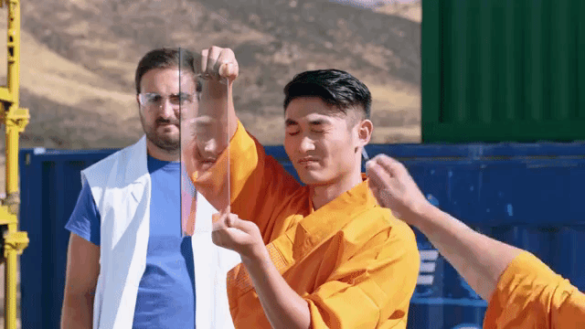 A Shaolin Monk Pierces a Pane of Glass With a Needle in Slow Motion
