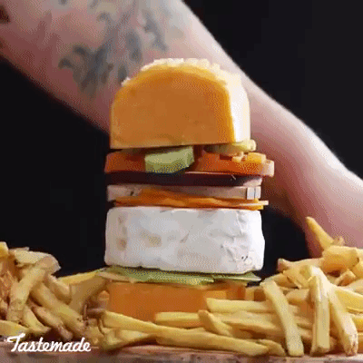 Cheeseburger Melting Over Fries
