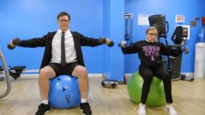 Colbert and RBG Workout