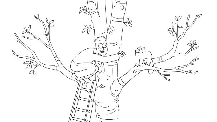 Simons Cat Up a Tree